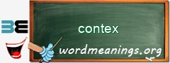 WordMeaning blackboard for contex
